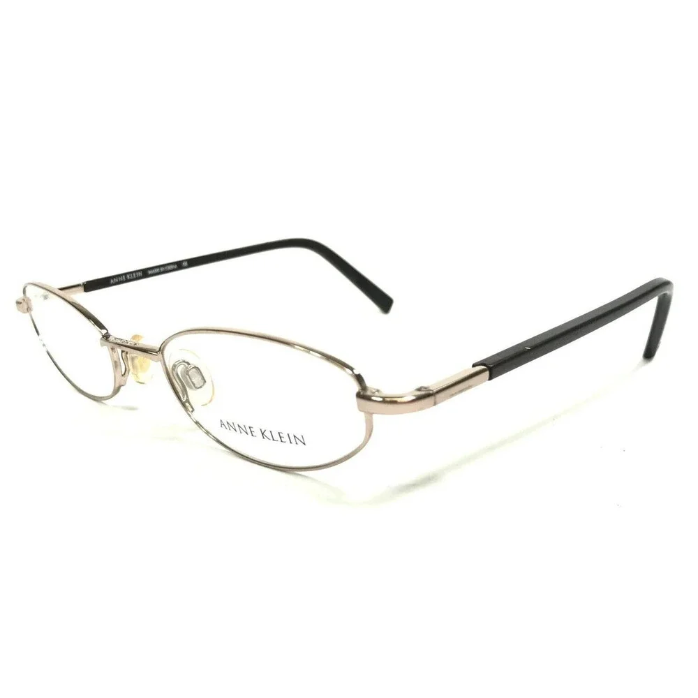Anne Klein Eyeglasses Frames 9035 K1046 Brown Shiny Gold Oval 50-19-135